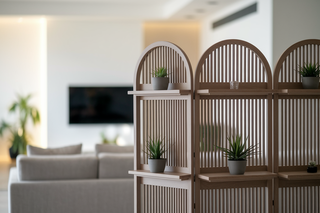 separateur-bois-salon-plantes